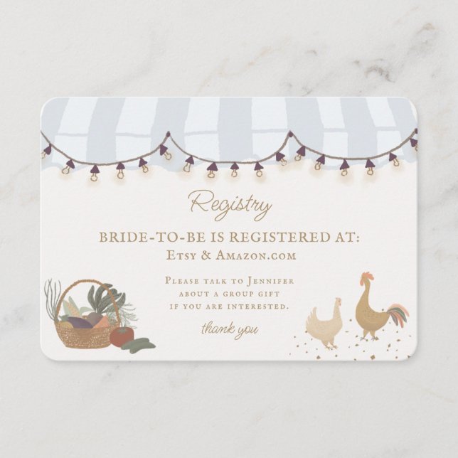 Blue Bauern Market Fresh Registry Insert (Vorderseite)