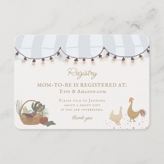 Blue Bauern Market Fresh Registry Insert (Vorderseite)