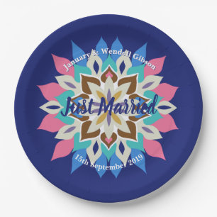 Blue Bayou 9-Zoll-Hochzeitsplatten Pappteller