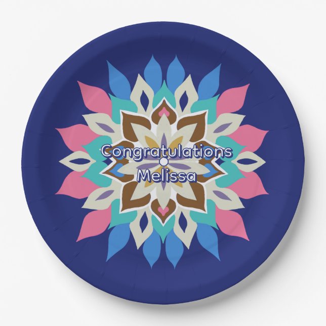 Blue Bayou 9-Zoll-Papierteller Pappteller (Vorderseite)
