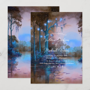 Blue Bayou Abend Wedding Einladung