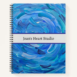 Blue Bayou Abstrakt Personalisiertes Notizbuch