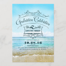Blue Beach Abschluss Celebration Einladung
