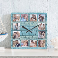 Blue Beach Driftwood Planks Rustikal Nautic