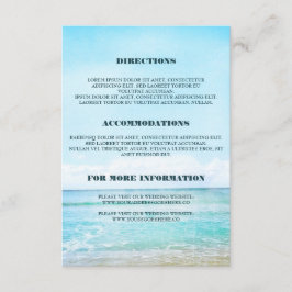 Blue Beach Hochzeiten - Informationen Begleitkarte