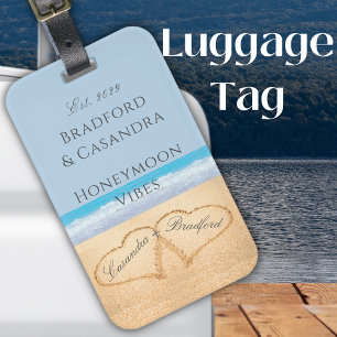 Blue Beach Honeymoon vibes Luggage Tag Gepäckanhänger