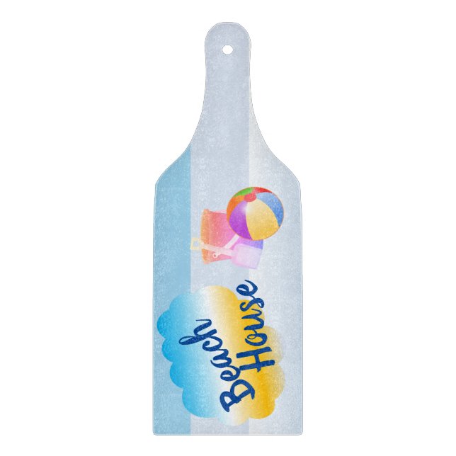 Blue Beach House Chopping Board Schneidebrett (Vorderseite)