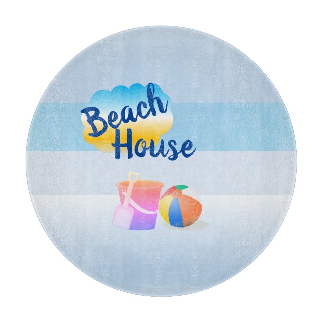 Blue Beach House Chopping Board Schneidebrett (Vorderseite)