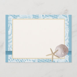 Blue Beach Lace Sand Dollar Vielen Dank Dankeskarte