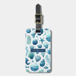 Blue Beach Luggage Tags Gepäckanhänger