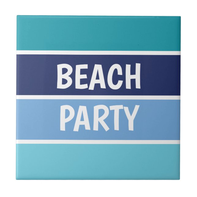 Blue Beach Party Fliese (Vorderseite)