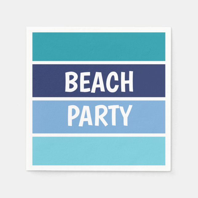 Blue Beach Party Serviette (Vorderseite)