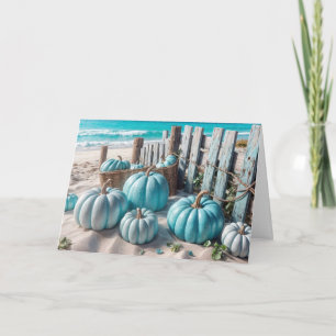 Blue Beach Pumpkins zum Geburtstag Karte