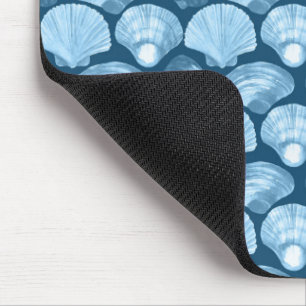 Blue Beach Seashell Pattern Mousepad