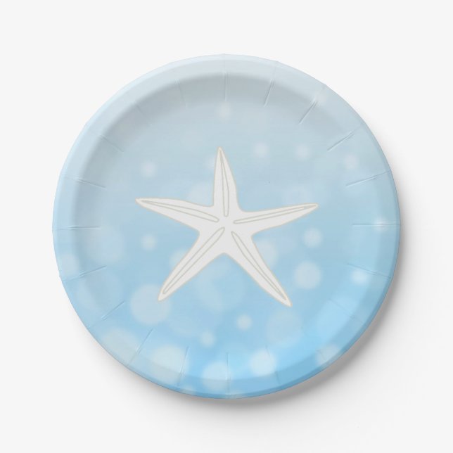 Blue Beach Themed Starfish Teller (Vorderseite)