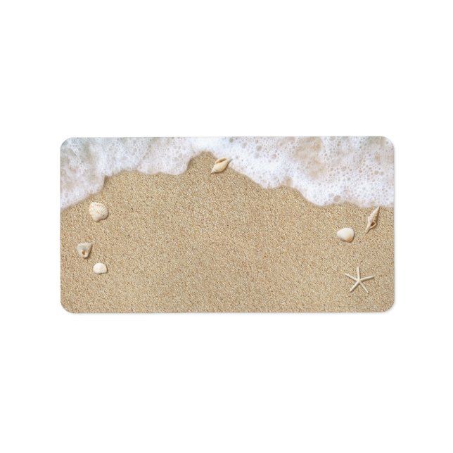 Blue Beach Waves Address Labels Adressaufkleber (Vorne)
