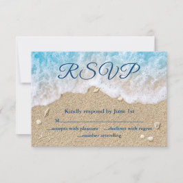 Blue Beach Waves Bat Mitzvah UAWG RSVP Karte