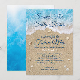 Blue Beach Waves Bridal Dusche Einladung