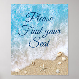 Blue Beach Waves Finden Sie Ihr Sitzplakat Poster