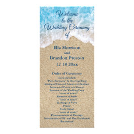Blue Beach Waves Hochzeitsprogramm 2 Werbekarte