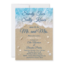 Blue Beach Waves Sandy Toes Couple Dusche
