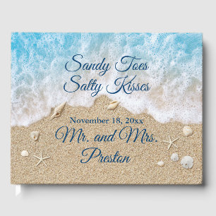 Blue Beach Waves Sandy Toes Gästebuch
