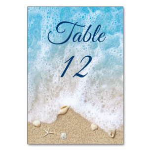 Blue Beach Waves Sandy Toes Salty Kisses Tischnummer