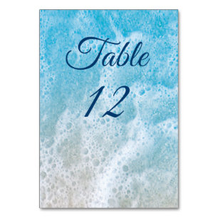Blue Beach Waves Sandy Toes Tischnummer 2