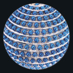 Blue Beaded Ornament Sticker<br><div class="desc">Rundaufkleber mit dem Bild eines blauen Perlenschmucks. Siehe dazu passende Konfetti und Packpapier. Die gesamte Hanukkah Sticker Kollektion finden Sie unter CARDS & STICKERS Kategorie im HOLIDAYS Bereich.</div>