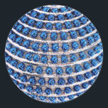 Blue Beaded Ornament Sticker<br><div class="desc">Rundaufkleber mit dem Bild eines blauen Perlenschmucks. Siehe dazu passende Konfetti und Packpapier. Die gesamte Hanukkah Sticker Kollektion finden Sie unter CARDS & STICKERS Kategorie im HOLIDAYS Bereich.</div>