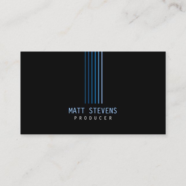 Blue Beams der Producer Business Card Visitenkarte (Vorderseite)