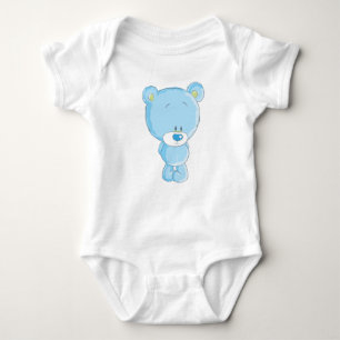 Blue Bear Baby Jersey Bodysuit Baby Strampler