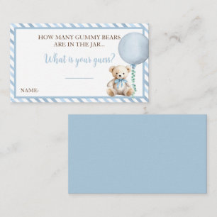 Blue Bear Baby Shooting Game Card Hinweiskarte
