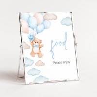Blue Bear Balloon Baby Dusche Food