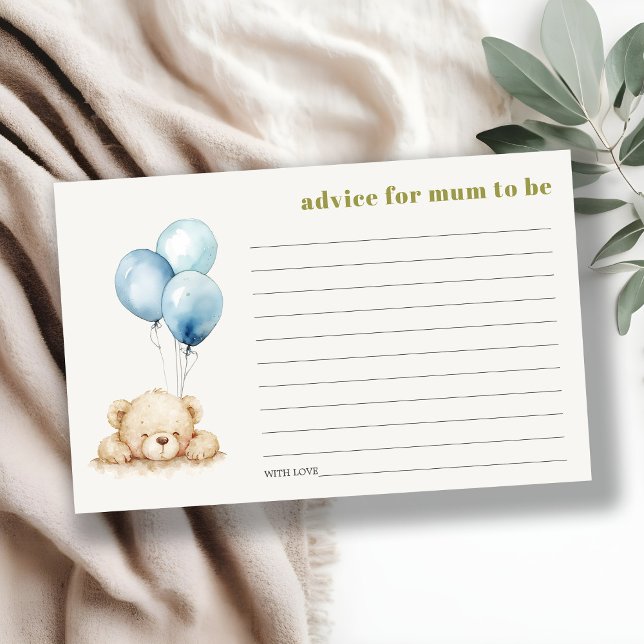 Blue Bear Balloon Ratschlag für Mama Baby Dusche (Von Creator hochgeladen)