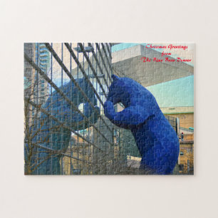 Blue Bear Monument Denver.Weihnachtsgrüße Puzzle