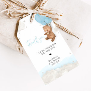 Blue Bearly Wait Baby Dusche Favor Tag Geschenkanhänger