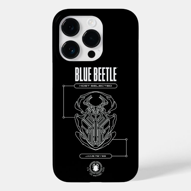 Blue Beetle Scarab Tech Graphic Case-Mate iPhone Hülle (Rückseite)