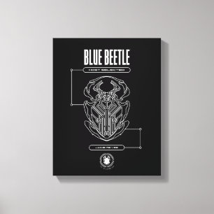 Blue Beetle Scarab Tech Graphic Leinwanddruck