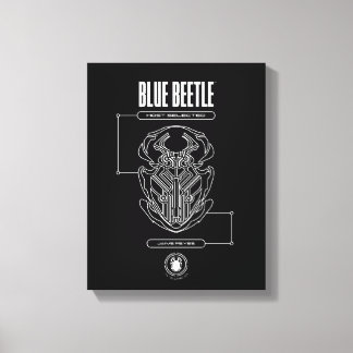 Blue Beetle Scarab Tech Graphic Leinwanddruck