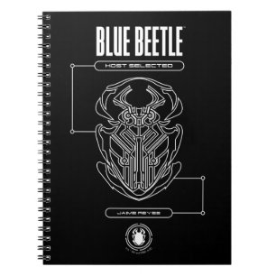 Blue Beetle Scarab Tech Graphic Notizblock