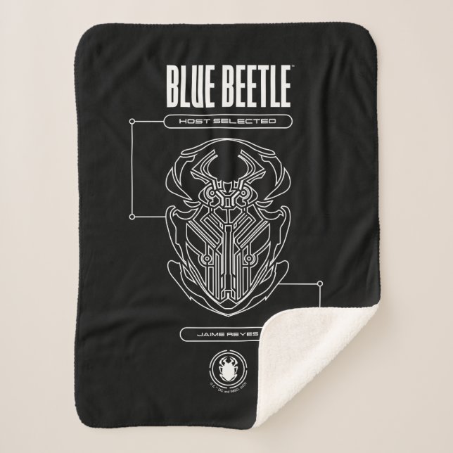 Blue Beetle Scarab Tech Graphic Sherpadecke (Vorderseite)