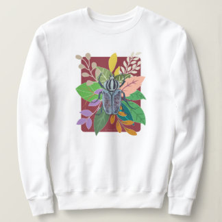 Blue beetle watercolor sweatshirt