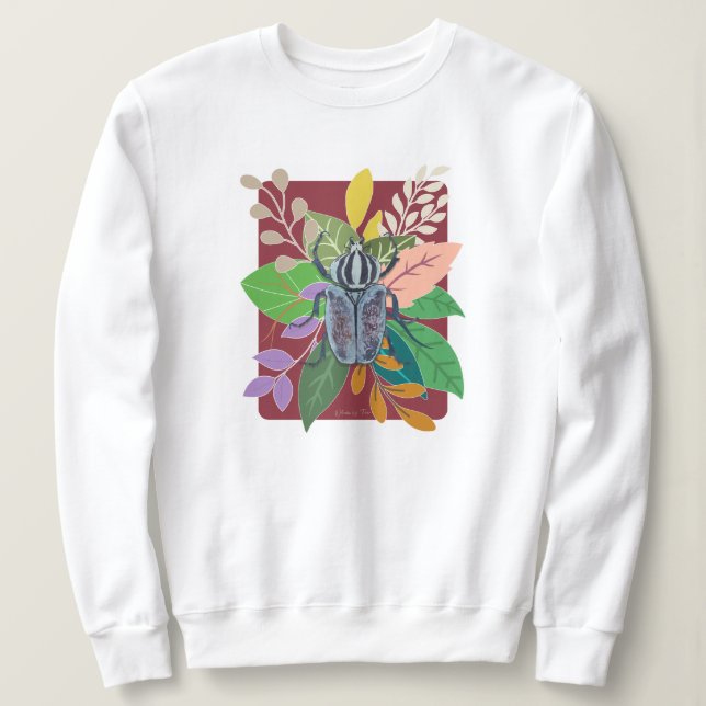 Blue beetle watercolor sweatshirt (Design vorne)