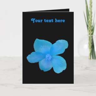 Blue Begonia individuell anpassbare Grußkarte Karte
