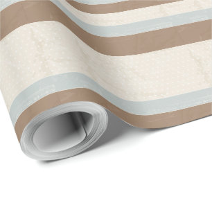 Blue Beige Brown Soft Polka Dots Retro Hintergrund Geschenkpapier