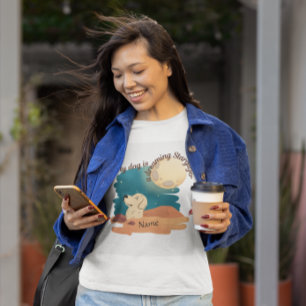 blue beige golden retriever yoga posing dog  T-Shirt