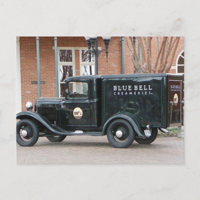Blue Bell Creamery Truck Postkarte (Vorderseite)