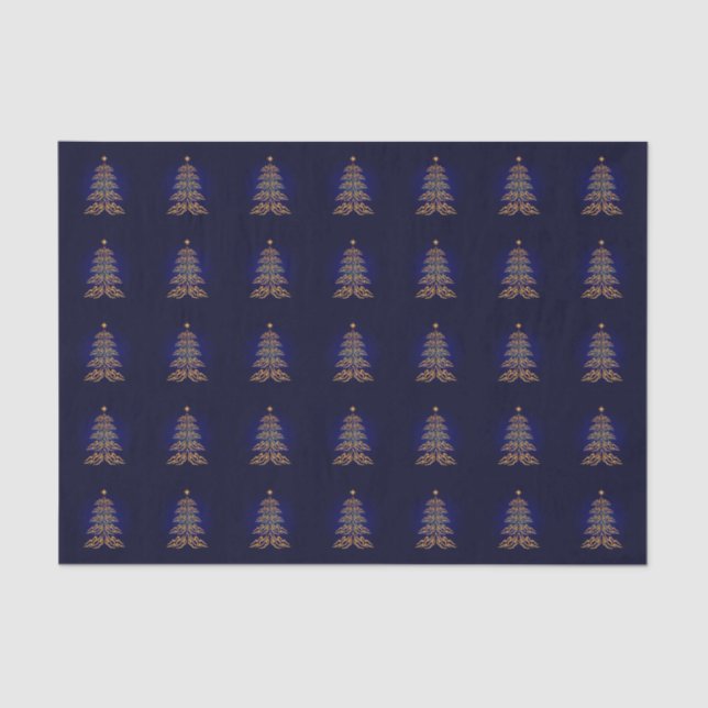 Blue Bell Weihnachtsbaum Tissue Paper Seidenpapier (Vorderseite)