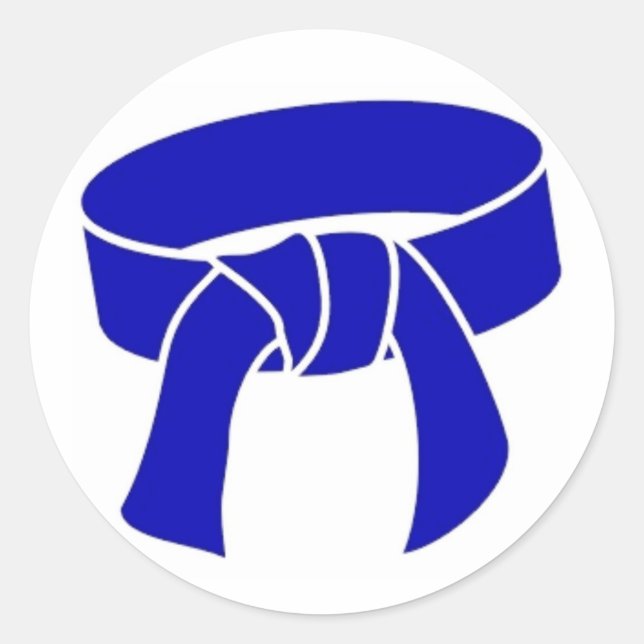 Blue Belt Stickers für Kampfkunst (Vorderseite)